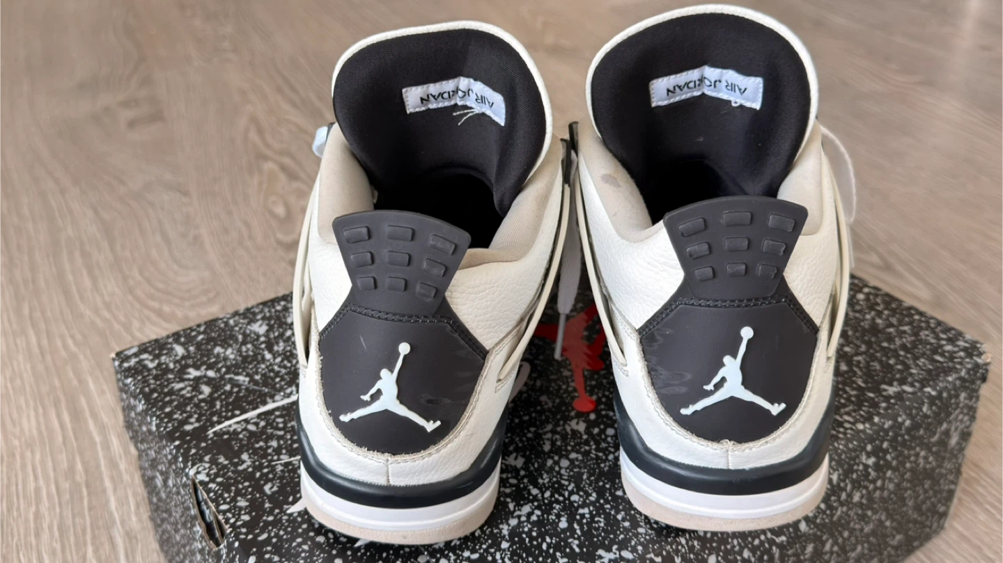 Air Jordan 4 Retro Military Black White Neutral Grey - photo 4