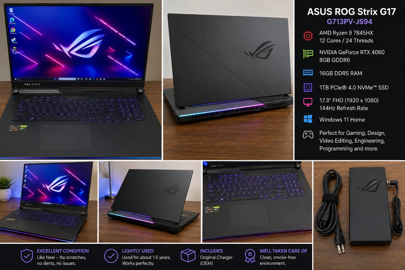 ASUS ROG Strix G17 G713PV-JS94 Laptop