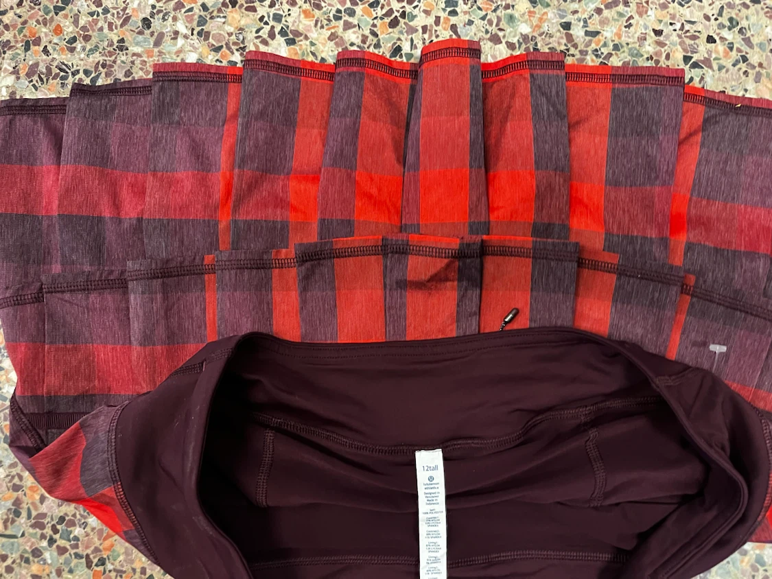 Lululemon Plaid Athletic Skirt Size 12 - photo 3