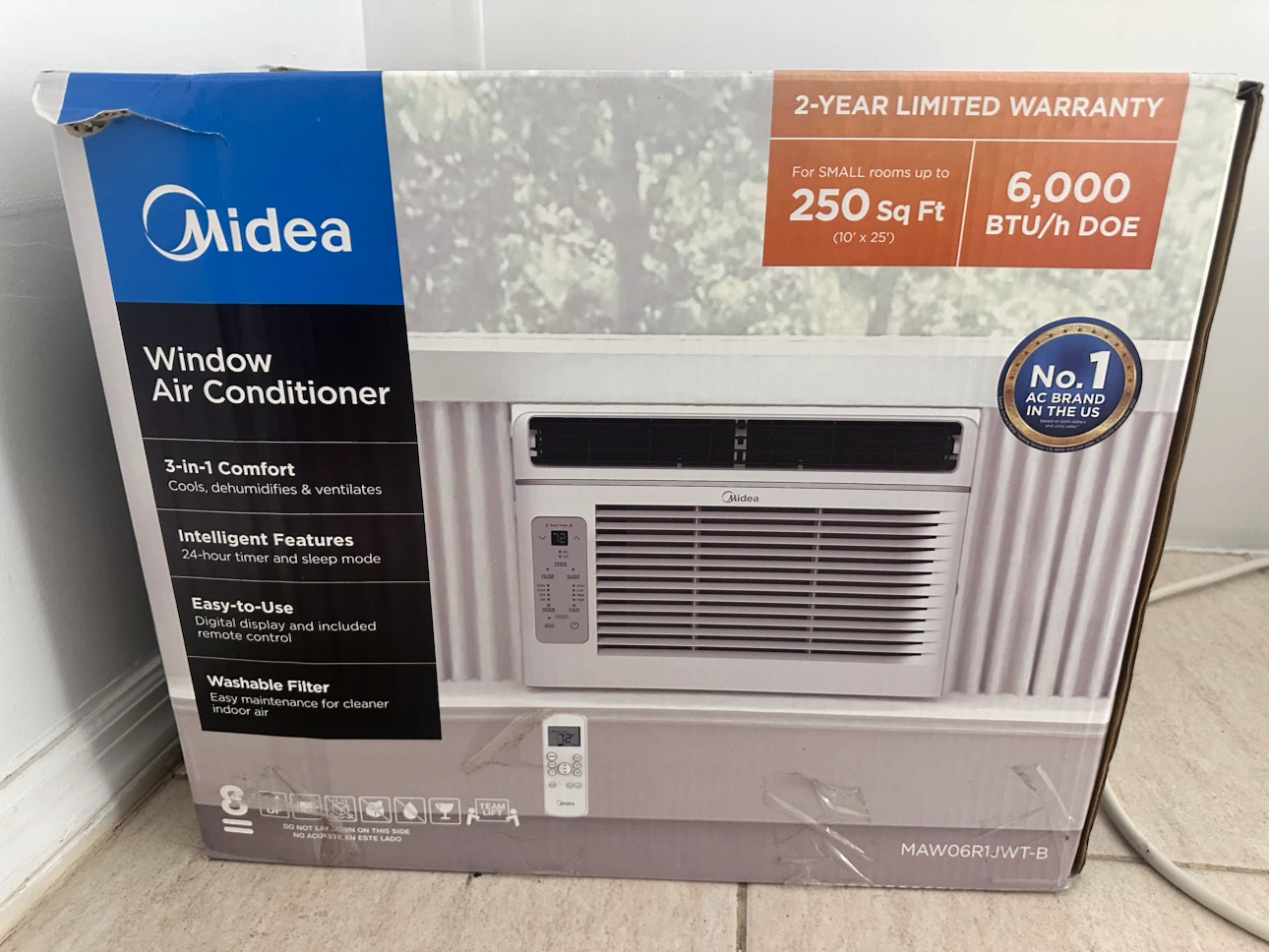 Midea Window Air Conditioner MAW06RJ1WHT-B 6000 BTU - photo 4