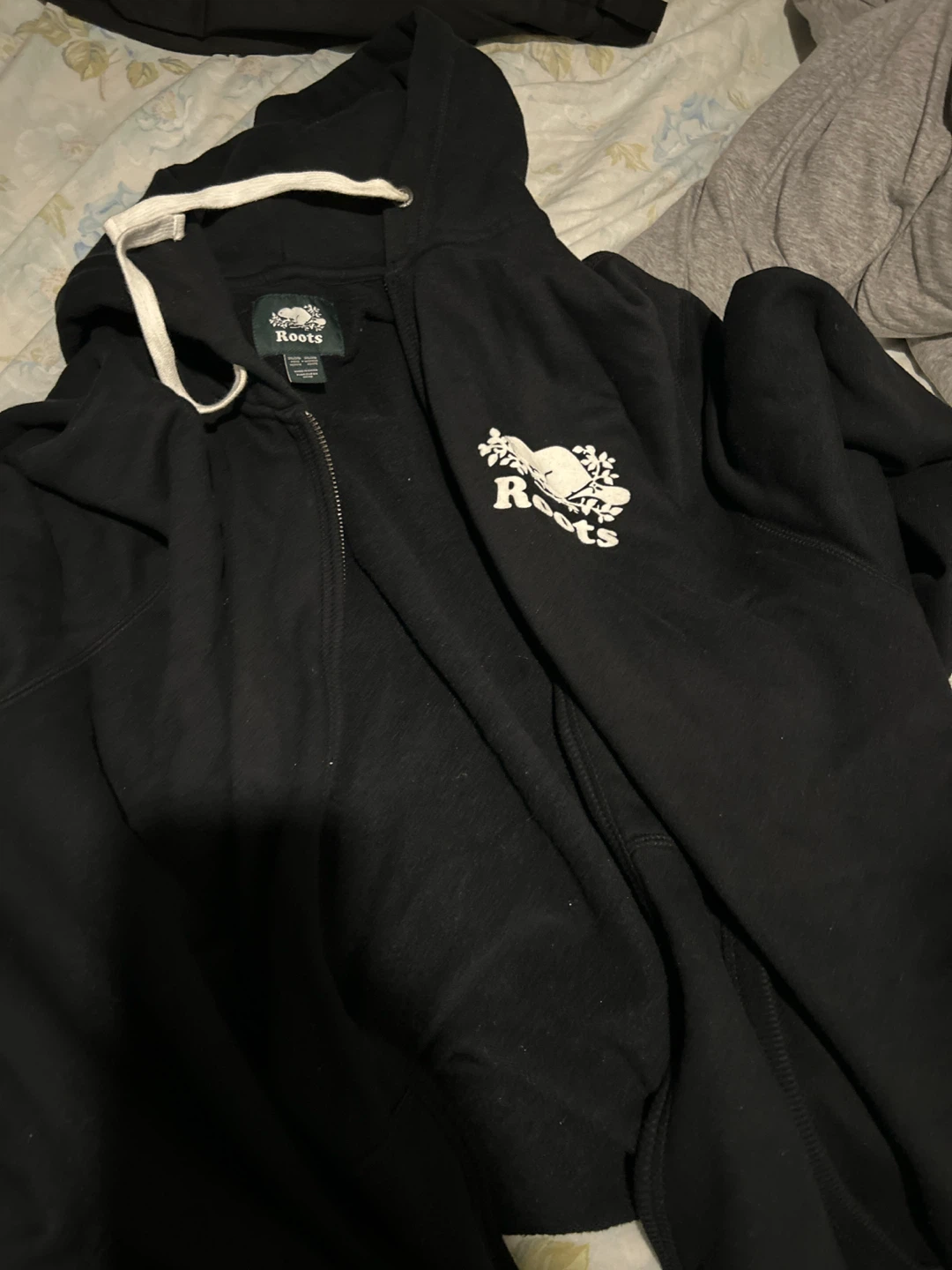 Roots Black Full Zip Hoodie