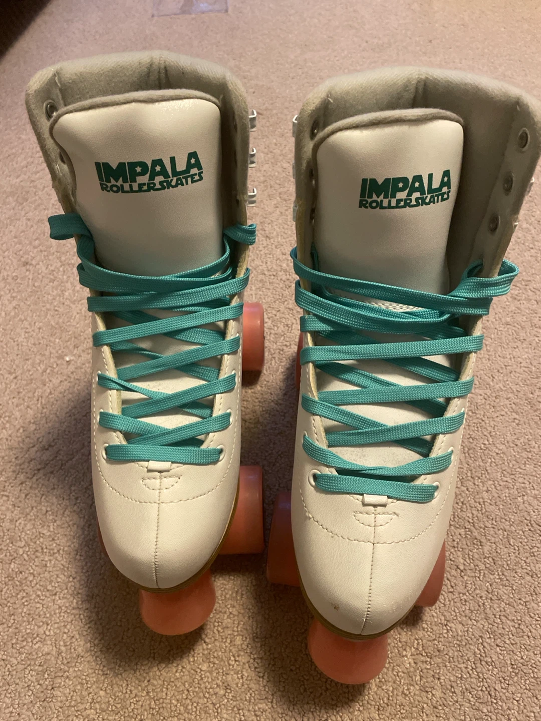 Impala Roller Skates White/Teal Size 7 Women's