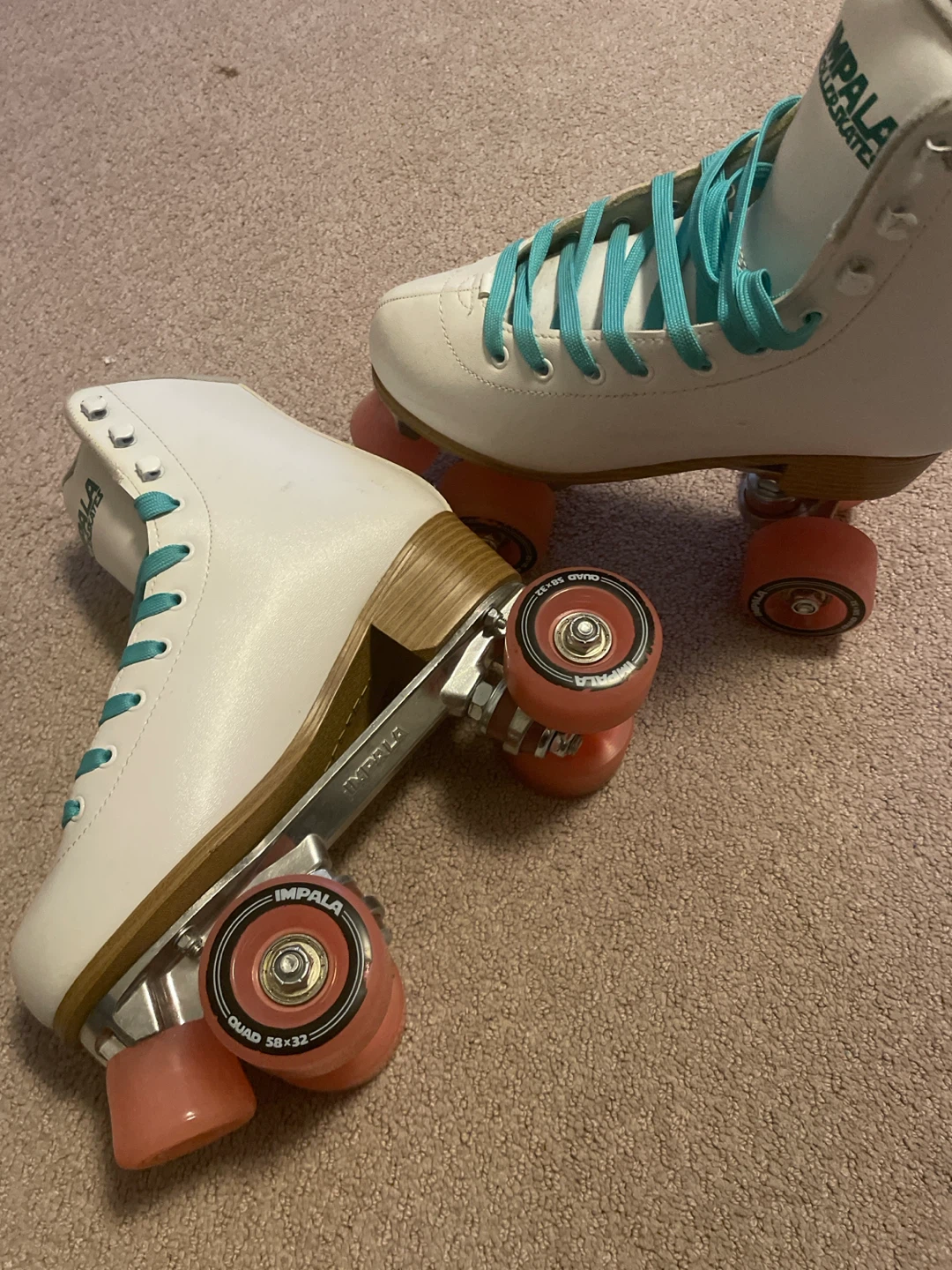 Impala Roller Skates White/Teal Size 7 Women's - photo 2