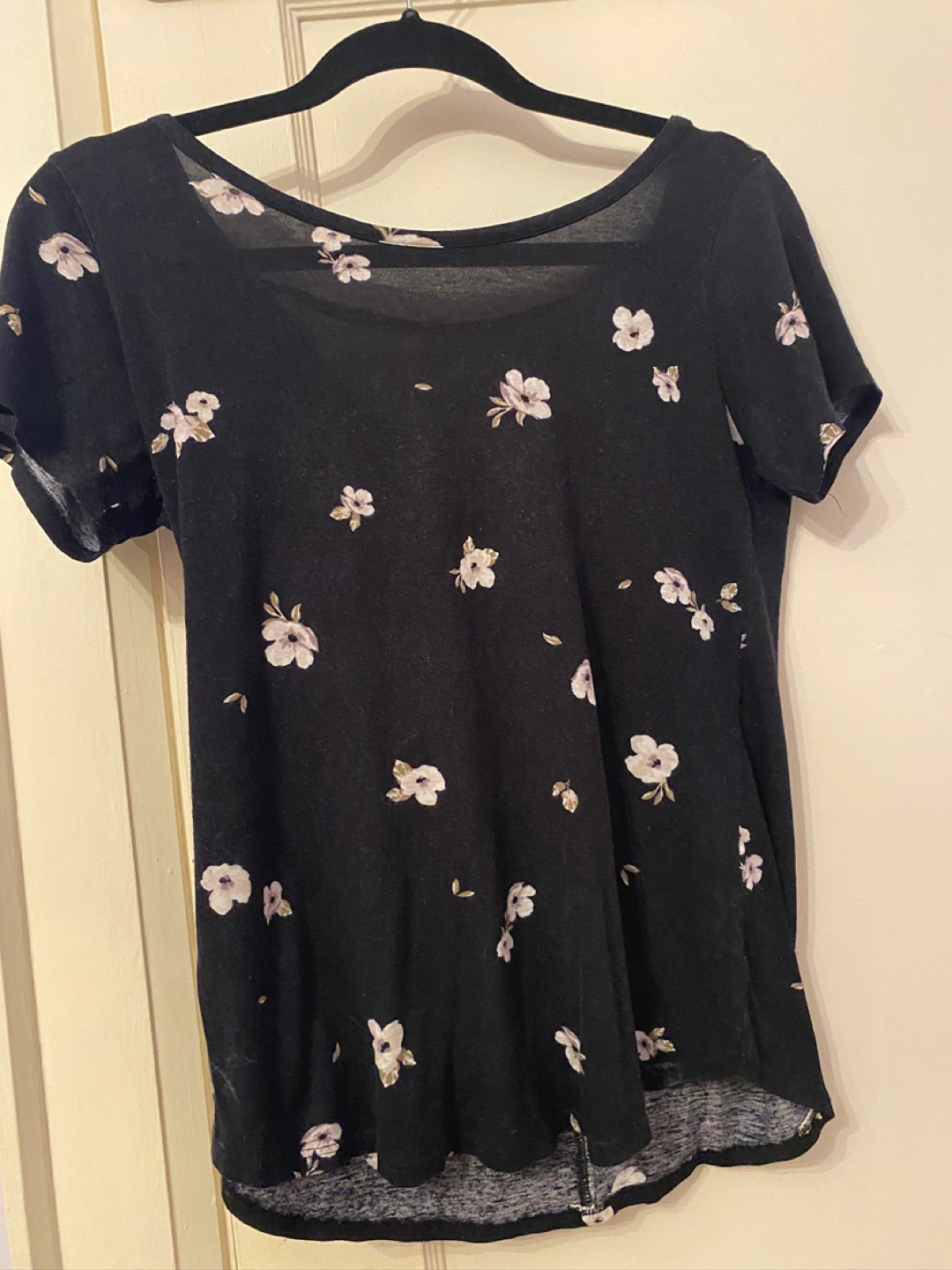 DYNAMITE Black Floral T-Shirt TP/XS - photo 2