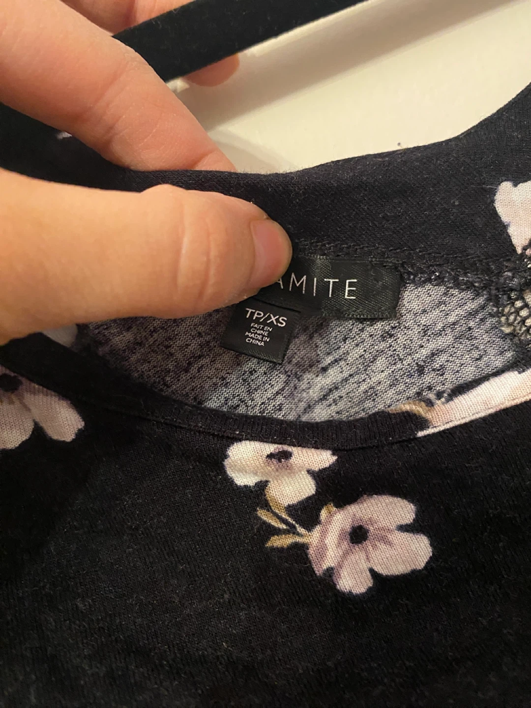 DYNAMITE Black Floral T-Shirt TP/XS - photo 3