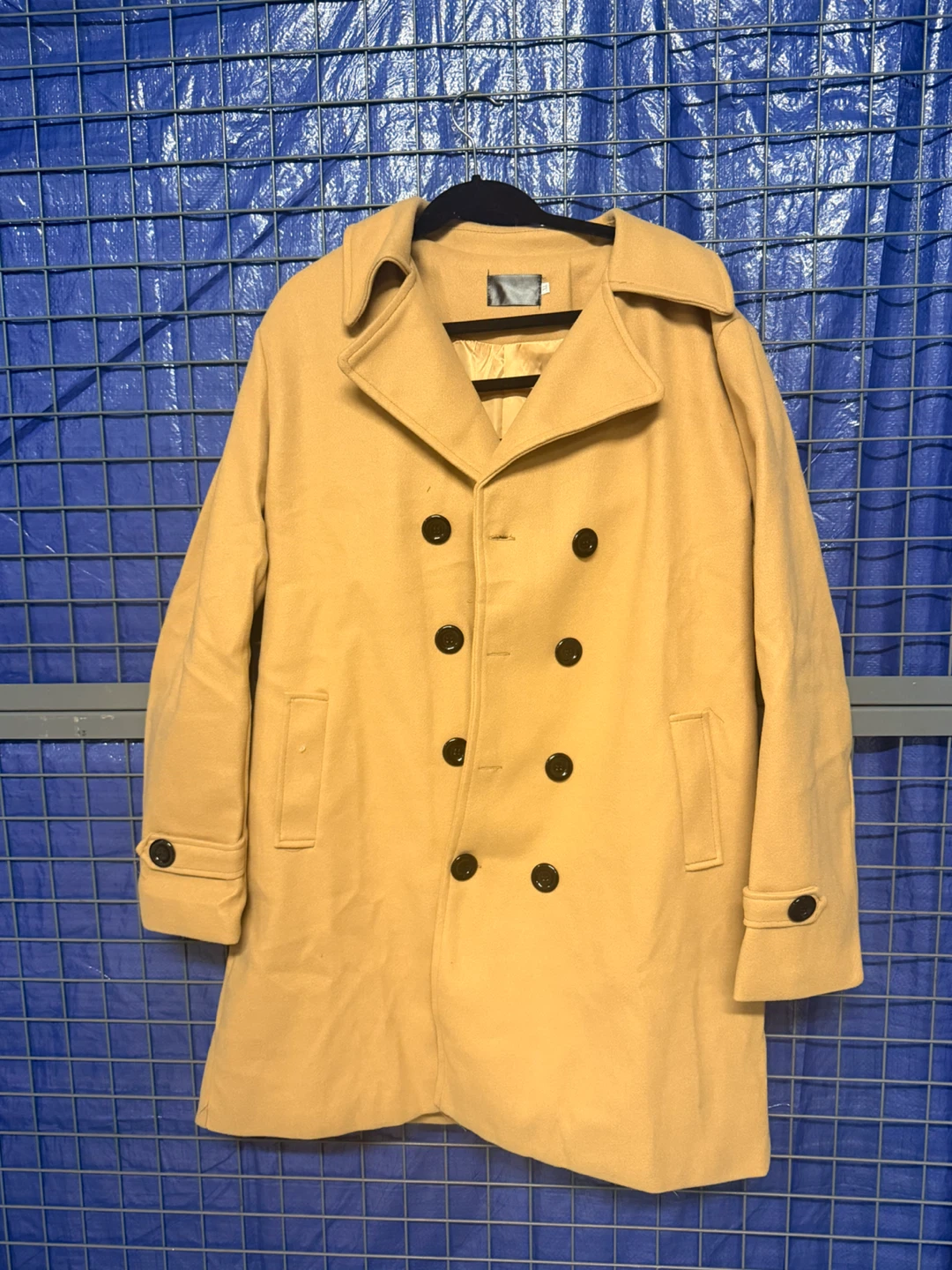 Women’s Tan Double-Breasted Peacoat