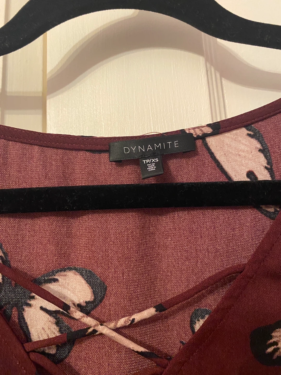 Dynamite Butterfly Print Top & Striped Tank Top - Size XS - photo 3