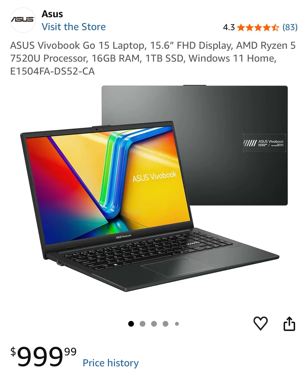 ASUS Vivobook Go 15 Laptop