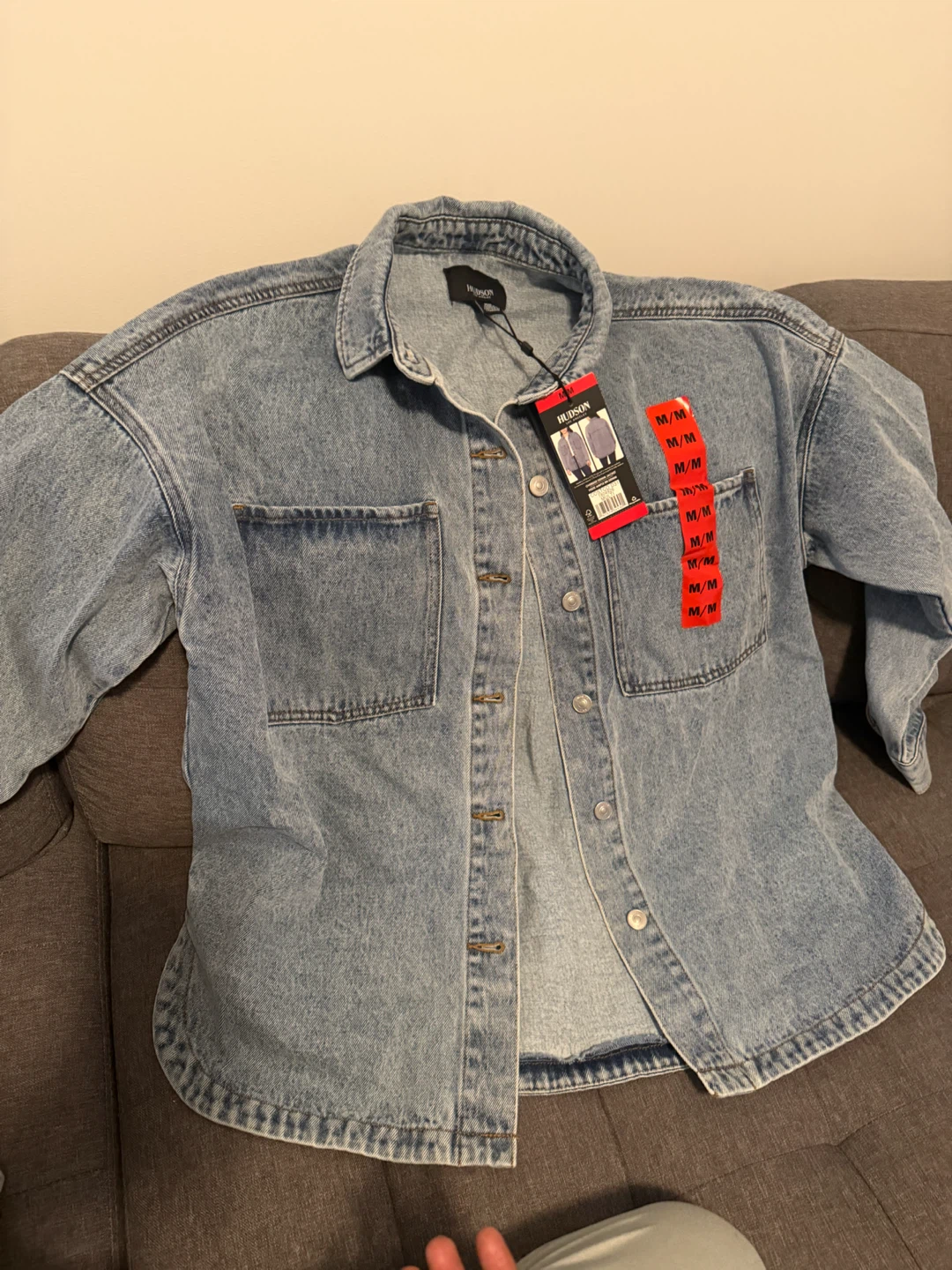 Hudson Denim Overshirt Jacket - Size M - photo 2
