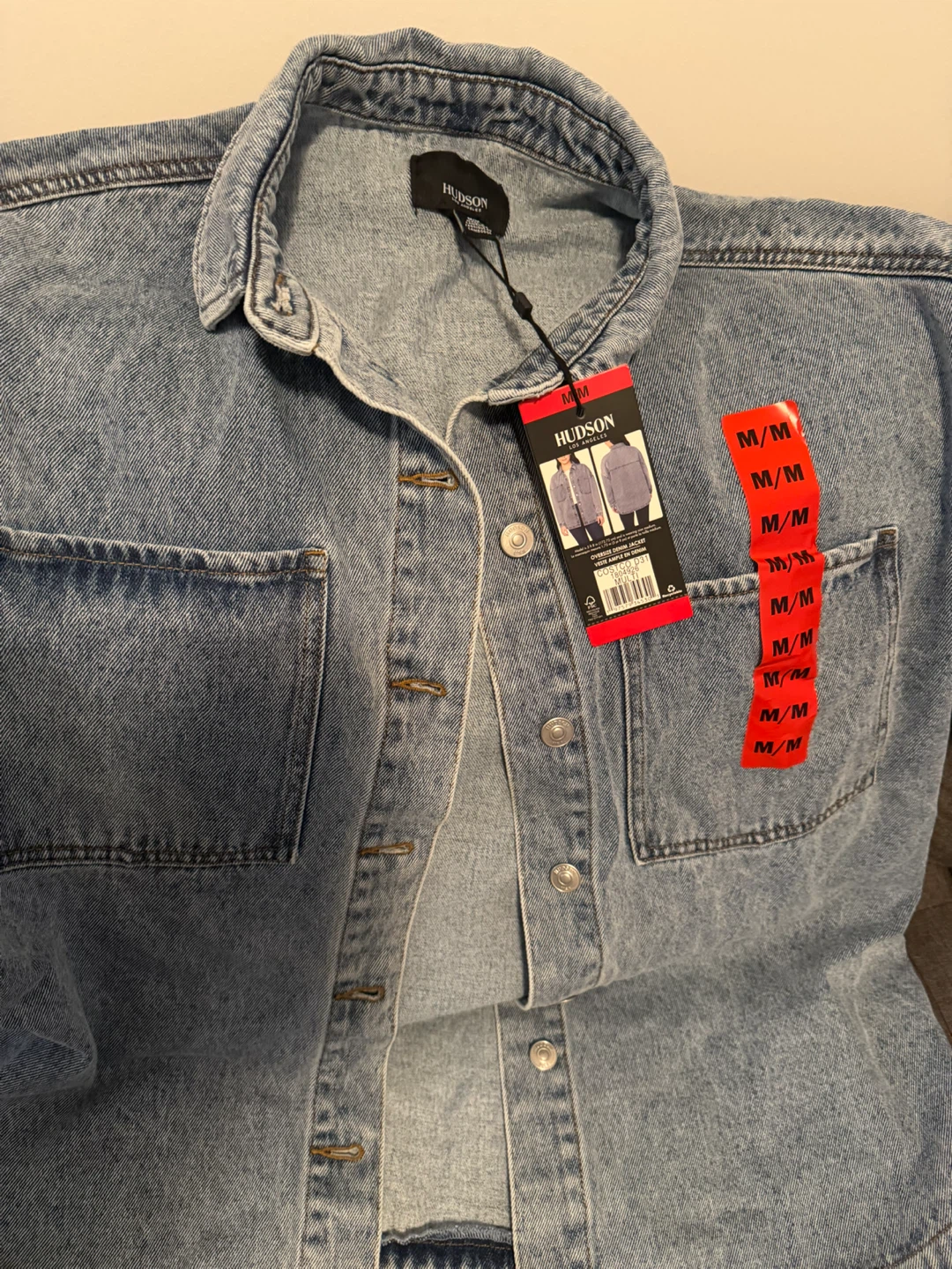Hudson Denim Overshirt Jacket - Size M - photo 3