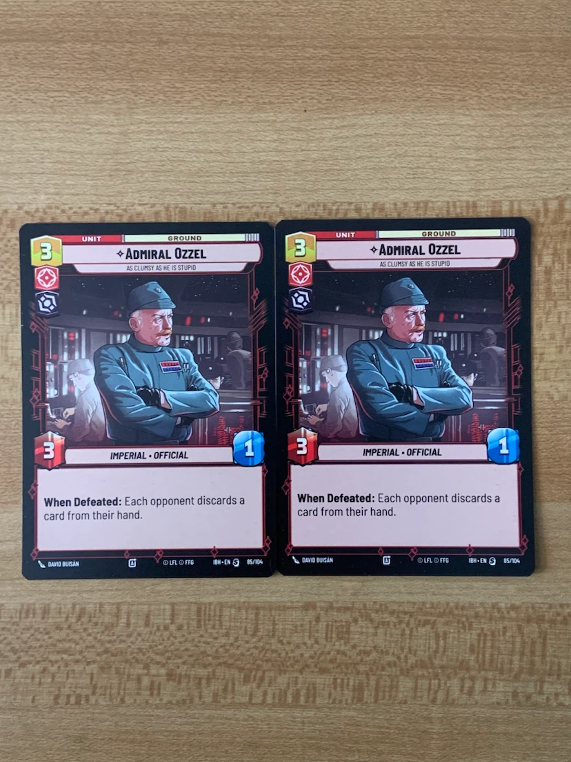 9 Star Wars Unlimited NM Special Cards Lot First Legion Ozzel - photo 2