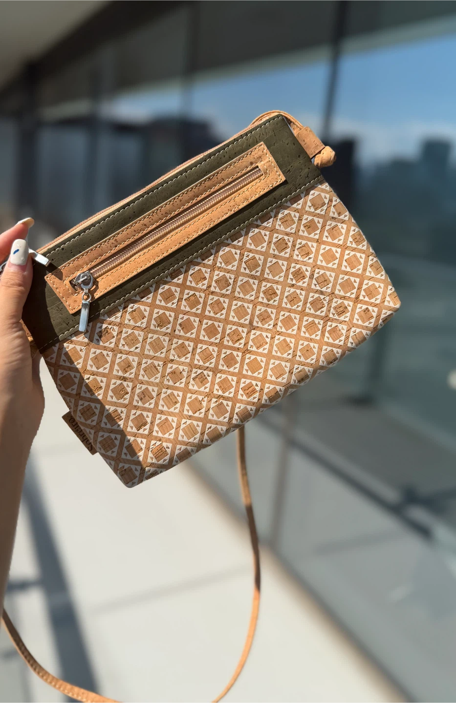 Handmade Cork Crossbody Bag