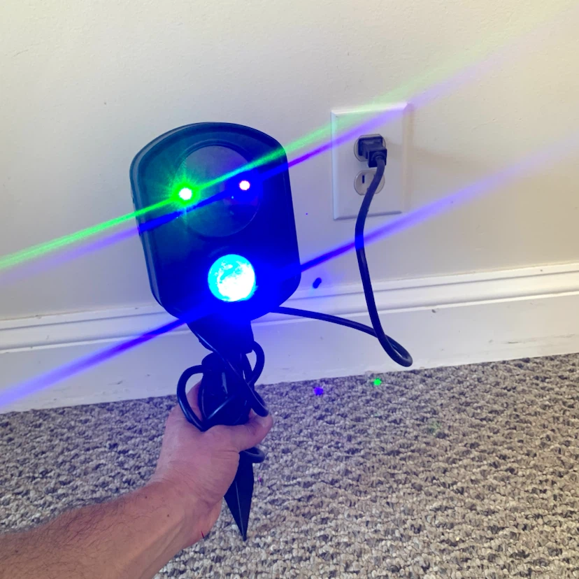 Outdoor Laser Light Projector Green Blue Holiday Light