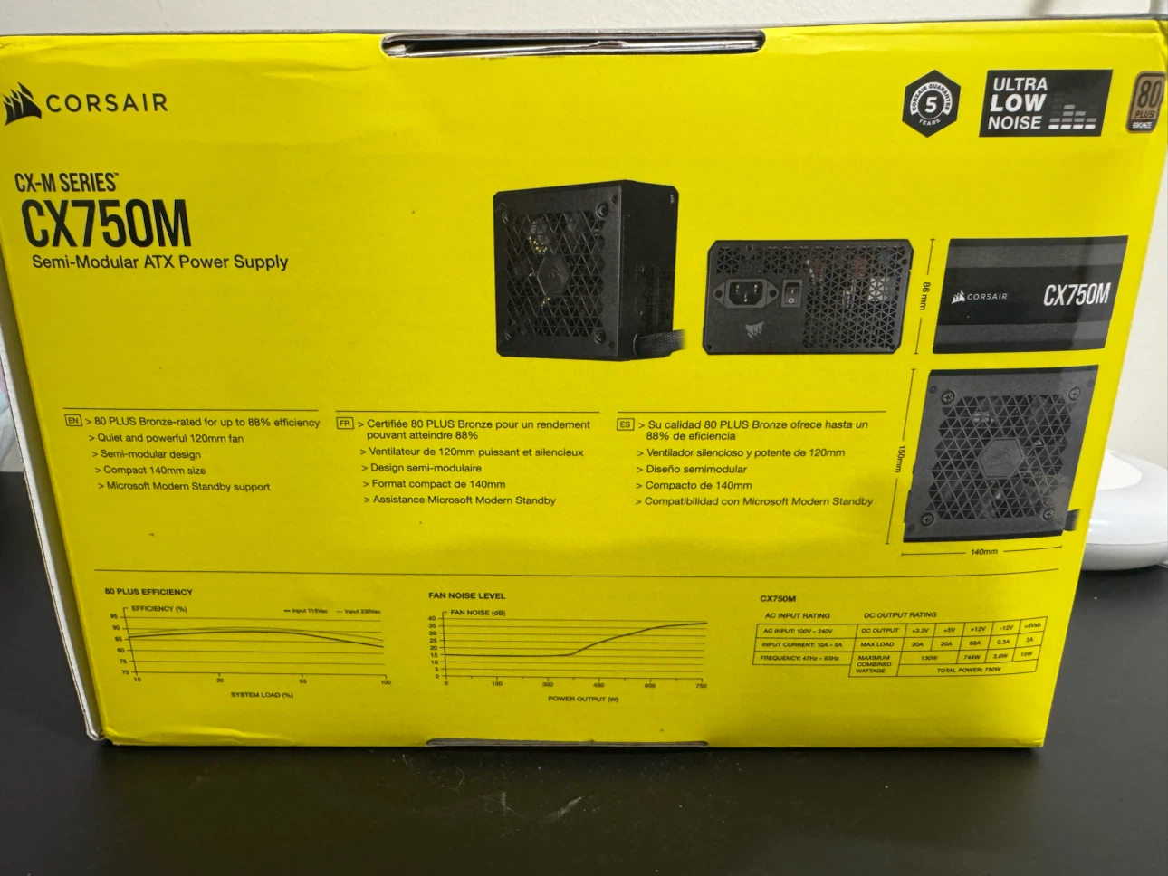 Corsair CX750M Semi-Modular ATX Power Supply - photo 3