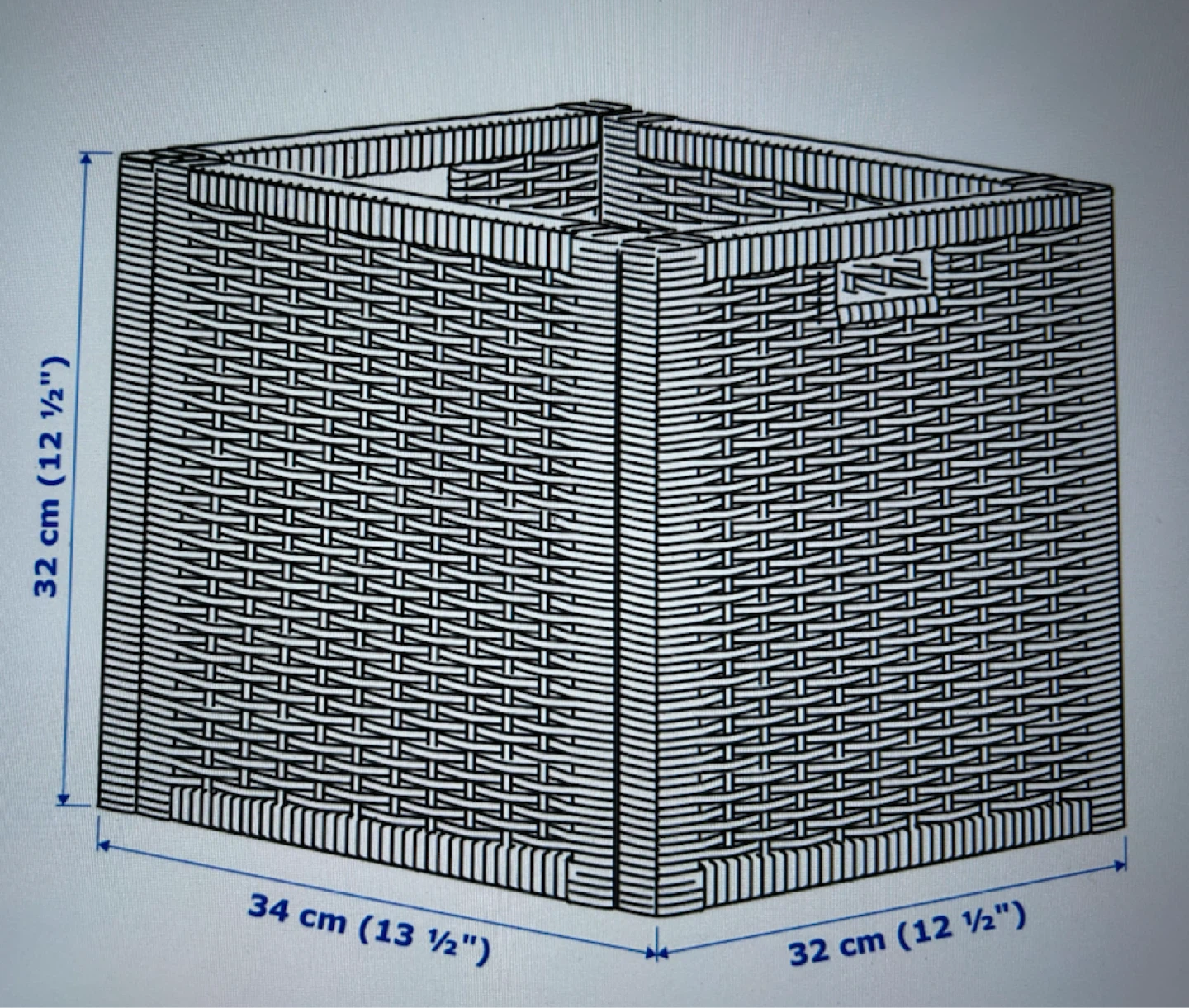 Wicker Storage Basket with Handles - photo 2