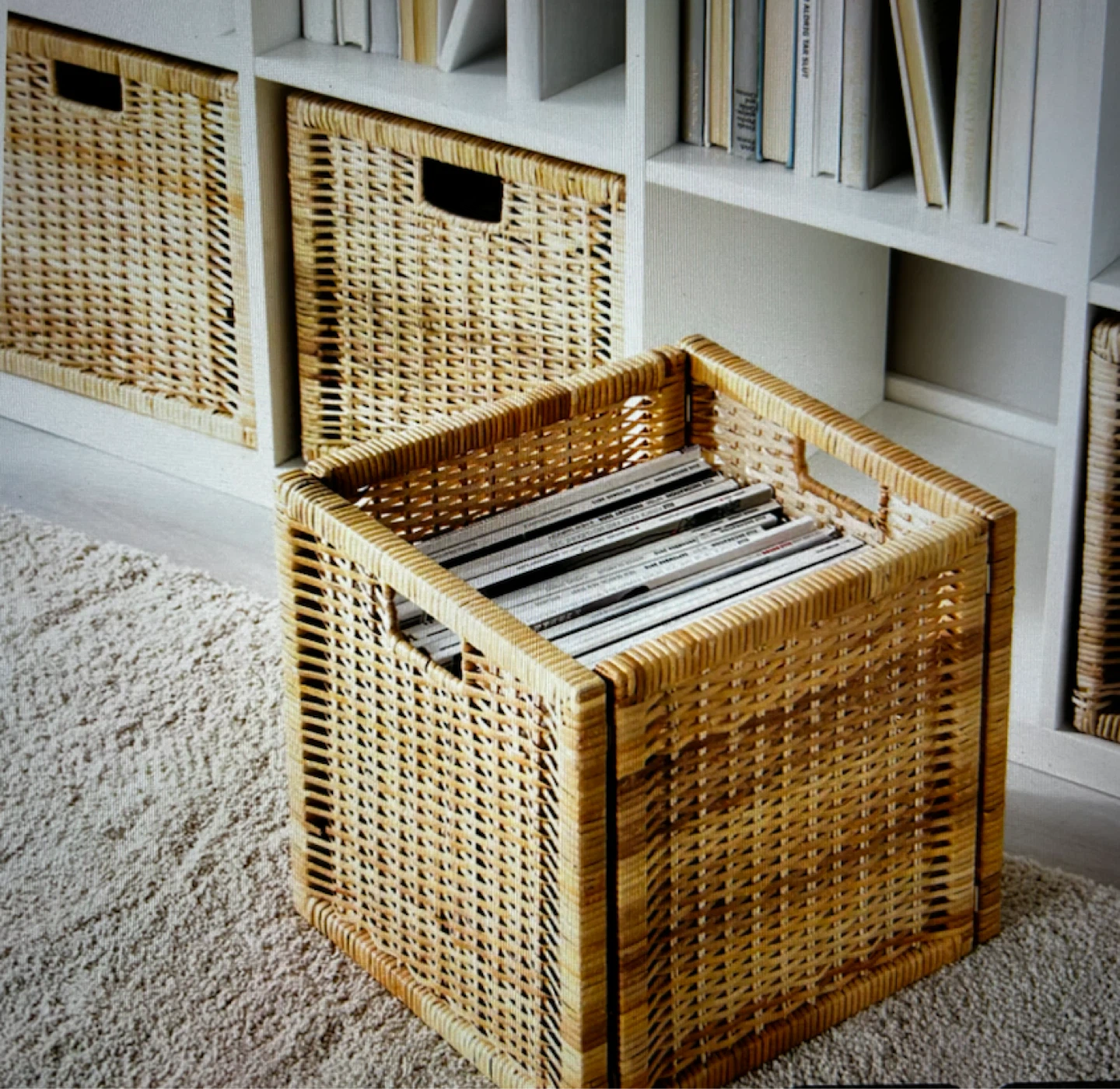 Wicker Storage Basket with Handles - photo 3
