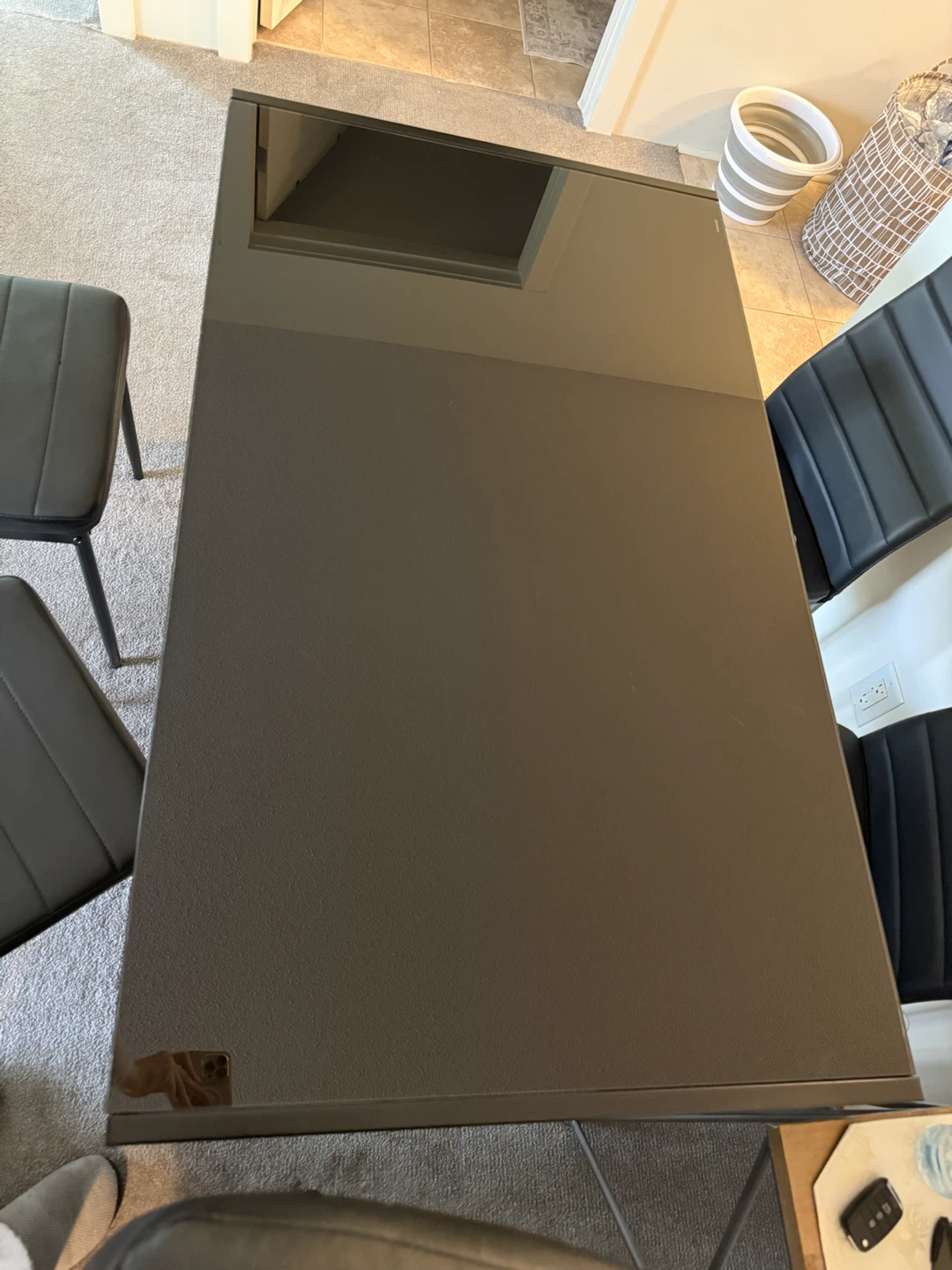 Black Dining Table with 4 Chairs - photo 2