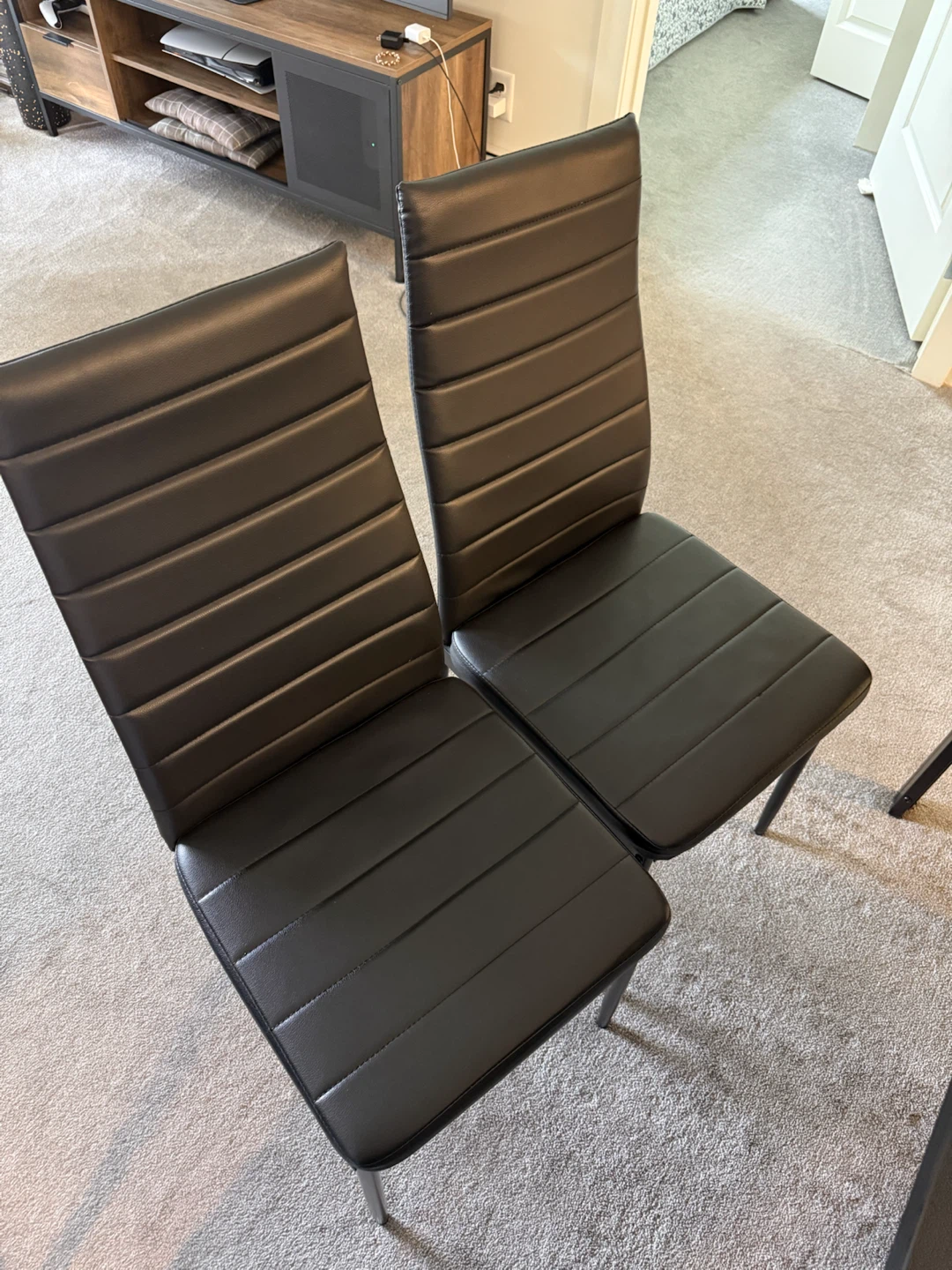 Black Dining Table with 4 Chairs - photo 3