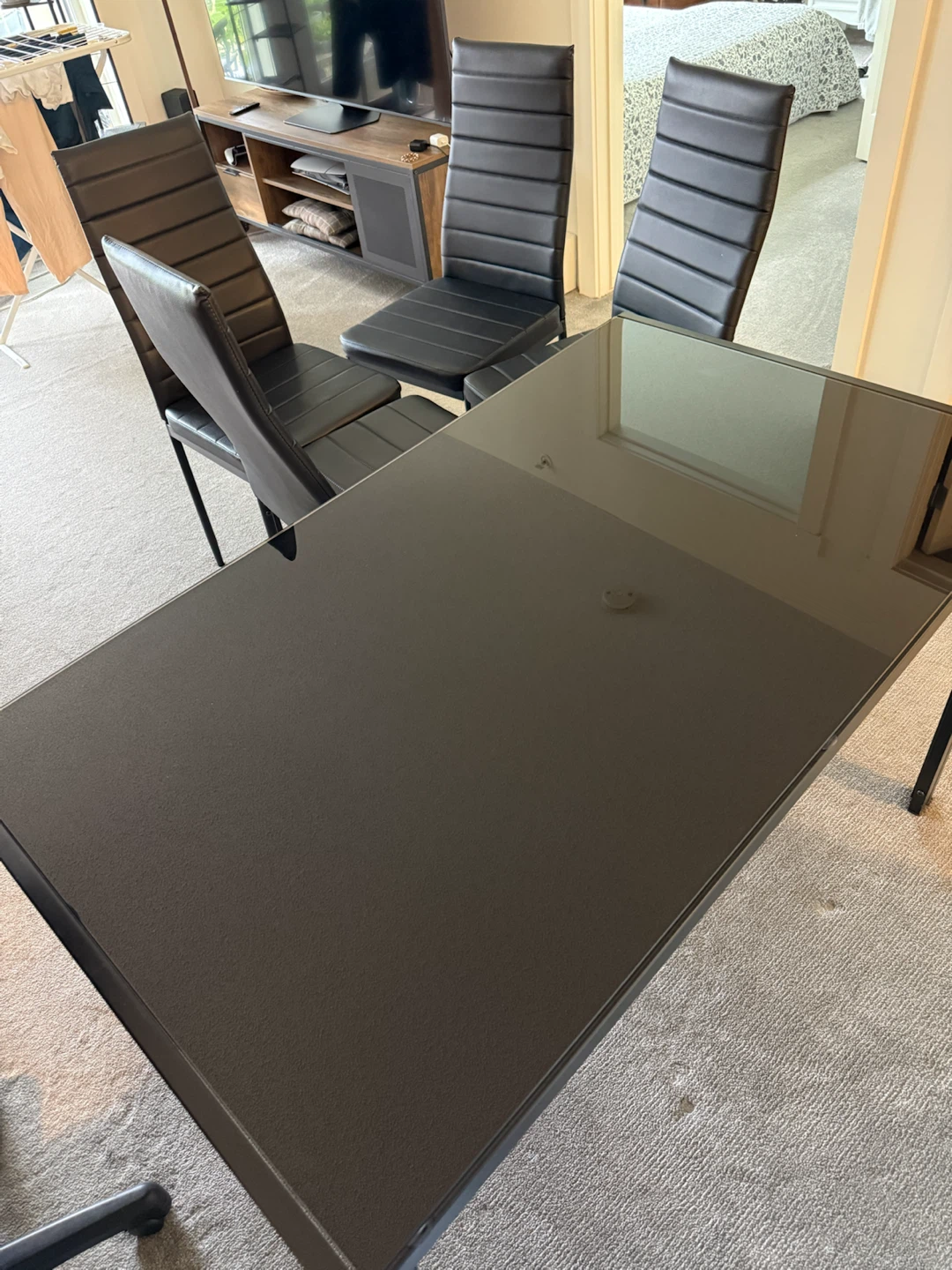Black Dining Table with 4 Chairs - photo 5