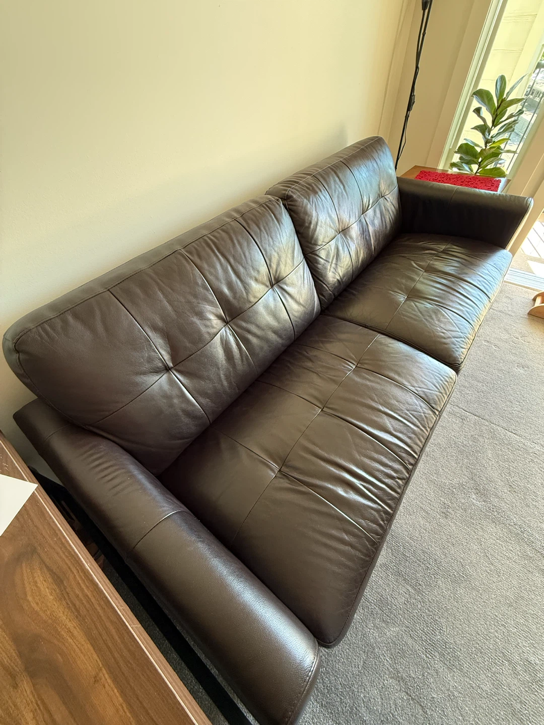 KAIDENSF Brown Leather Sofa - photo 2