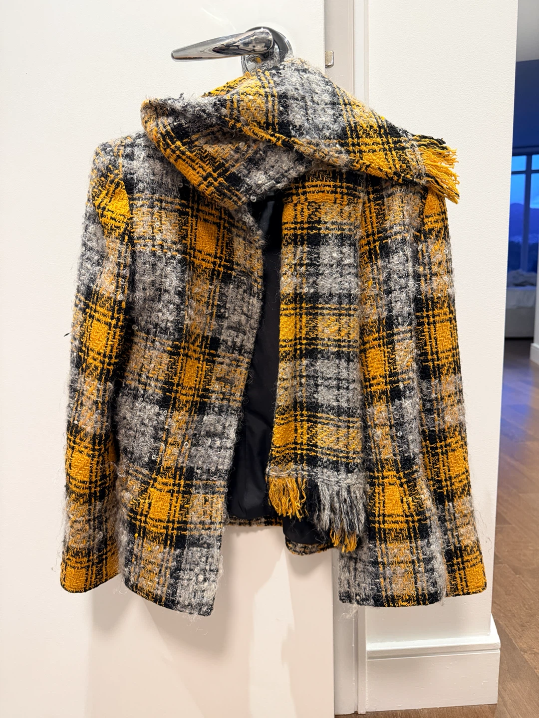 Valentino Boutique Plaid Tweed Jacket