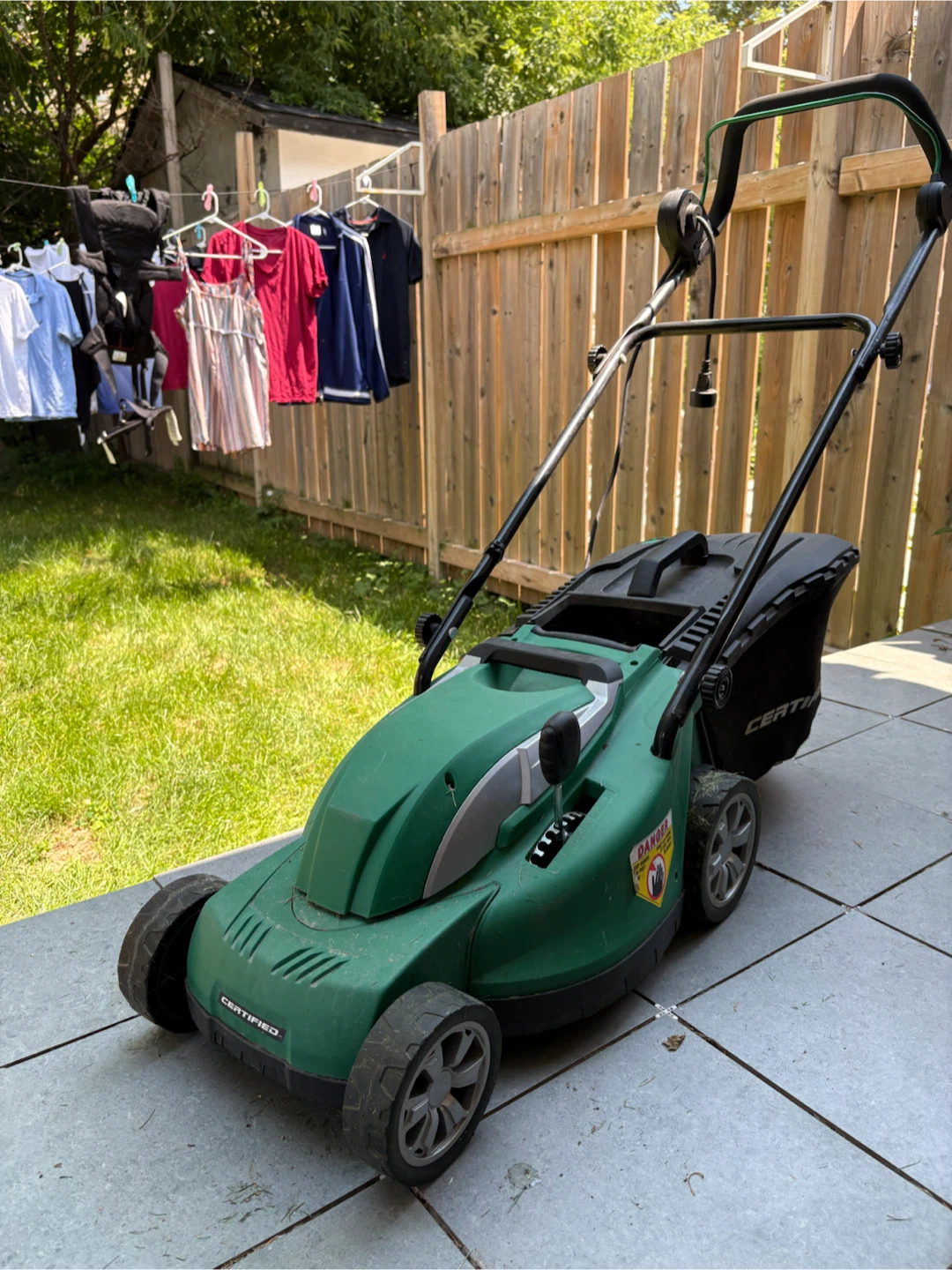 Electric Lawn Mower with Grass Collection Bag