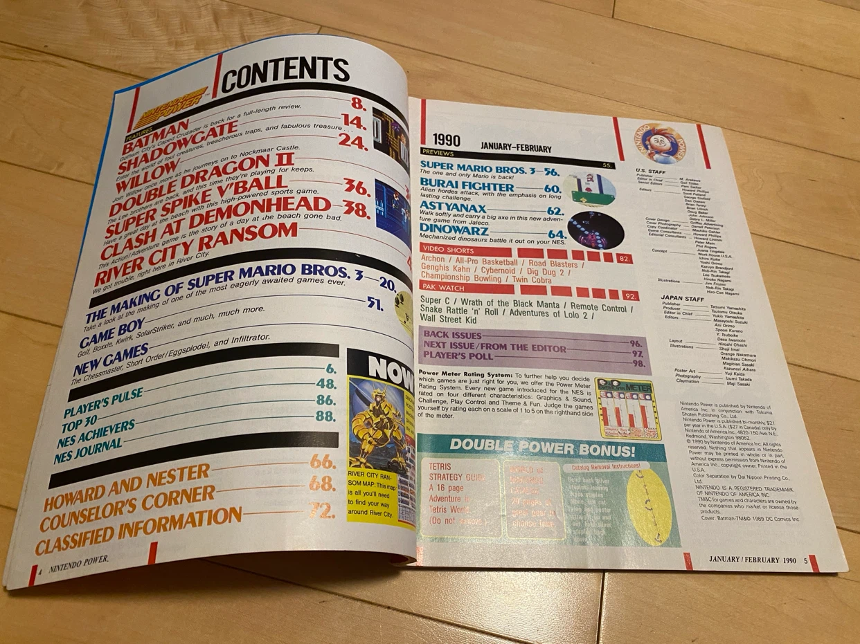 Nintendo Power Magazine - January/February 1990 Issue - photo 2