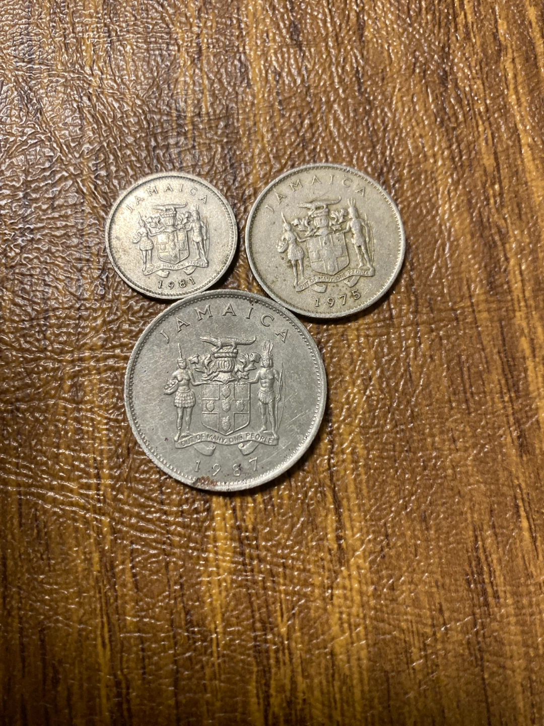 Jamaica 5, 10, 20 Cents Coins (1981, 1975, 1987)
