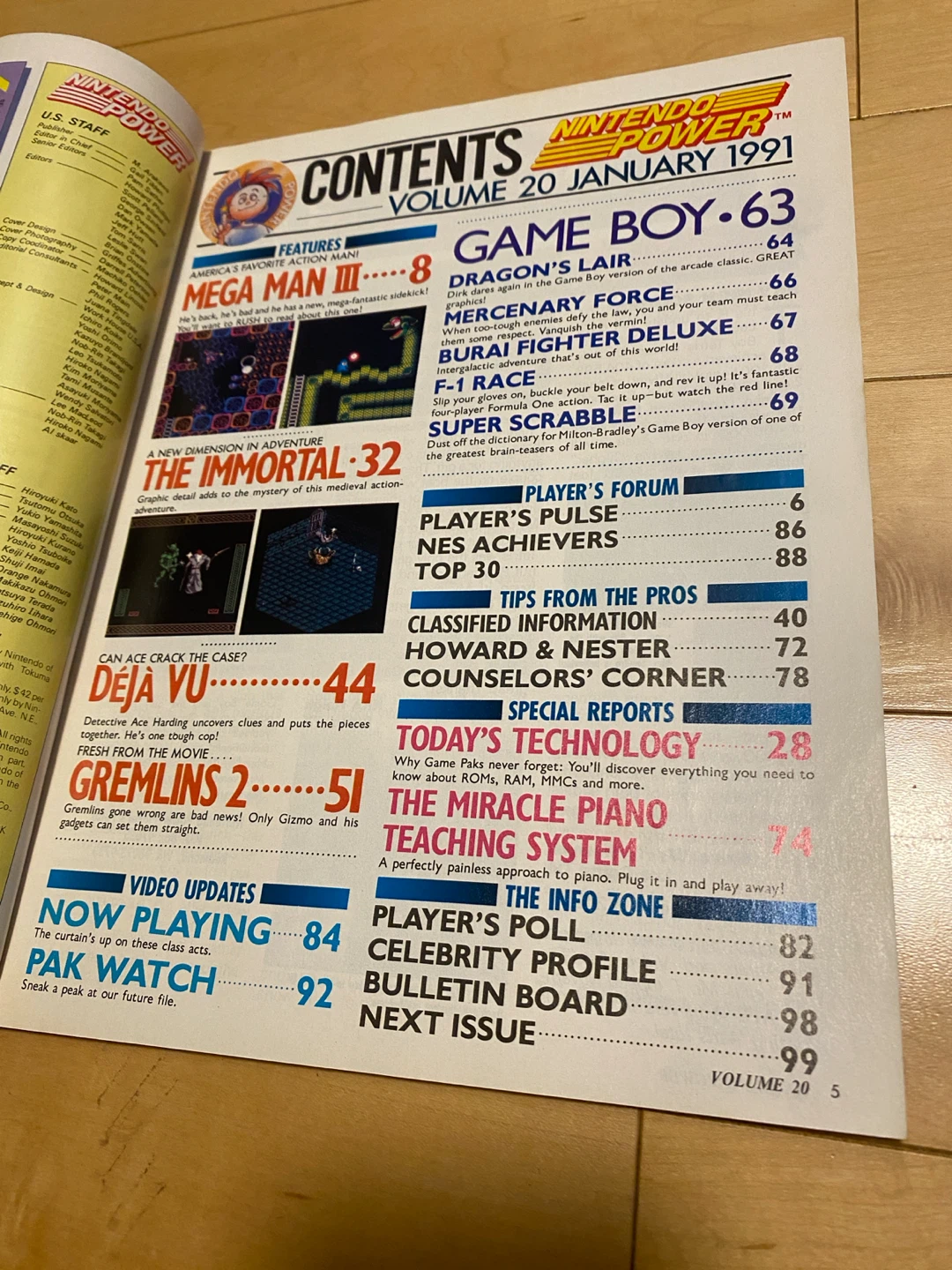 Nintendo Power Magazine Volume 20 - January 1991 - photo 2
