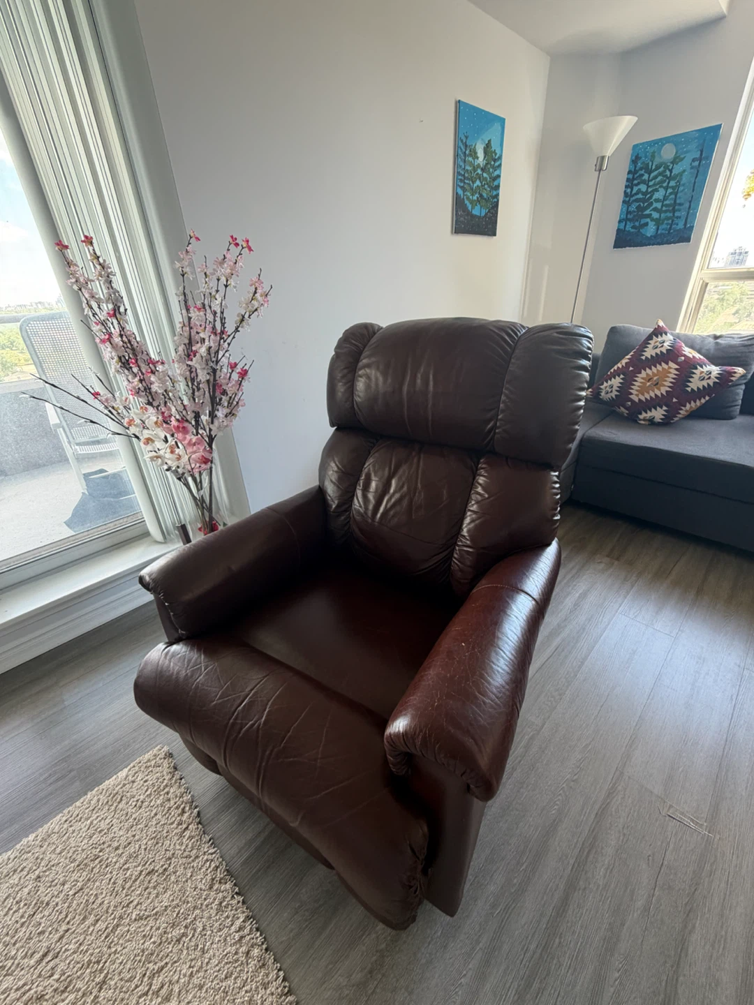 Brown Leather La-Z-Boy Recliner Chair