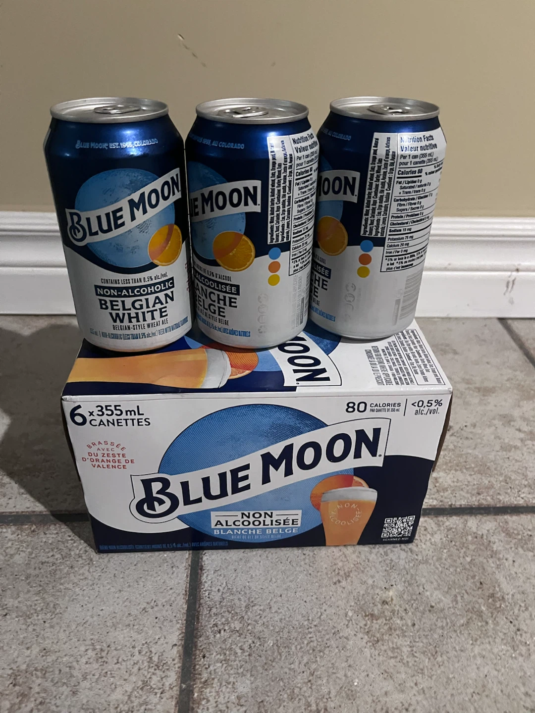 Blue Moon Belgian White Non-Alcoholic Beer - 6 x 355mL Cans - photo 2