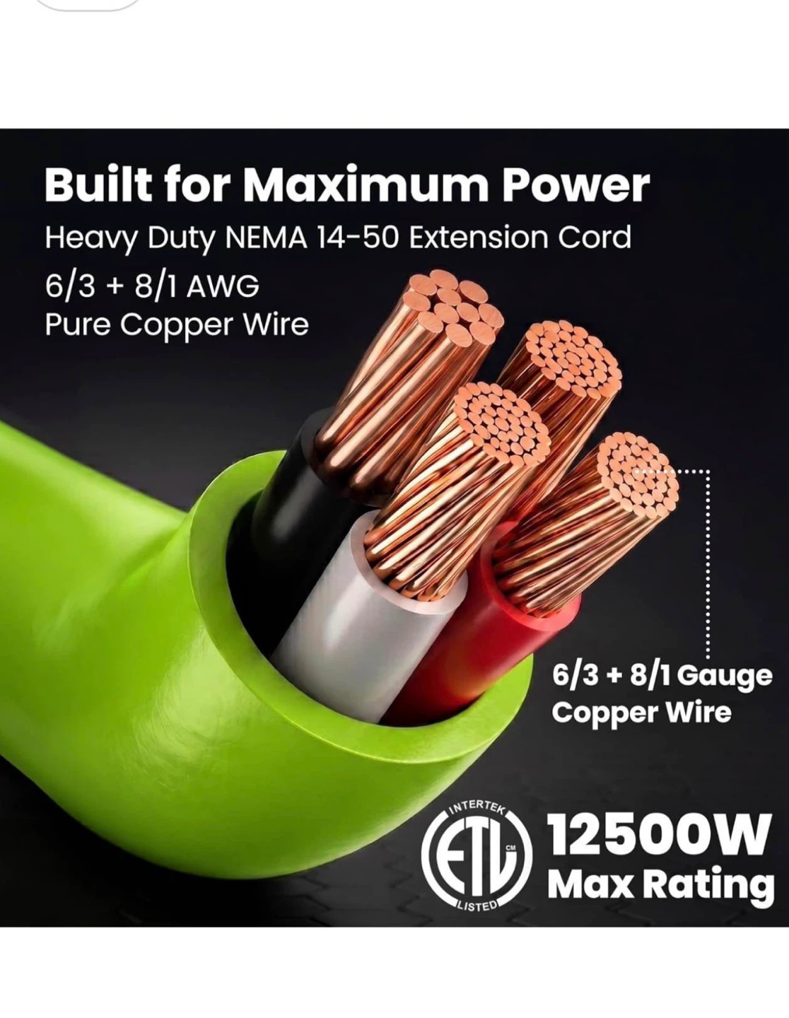 GEARit 50 ft 50 Amp RV Extension Cord - photo 4