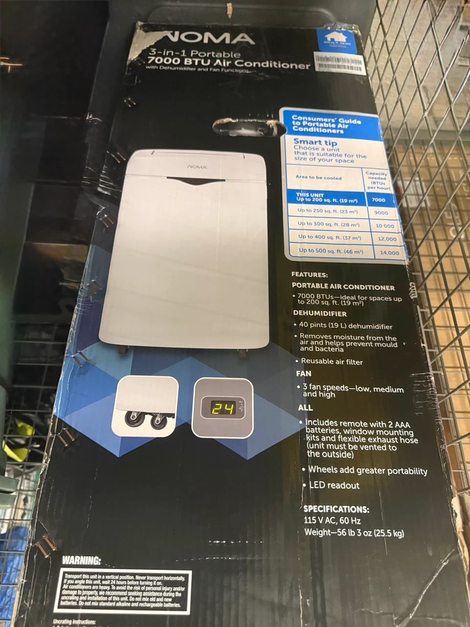 Noma 7000 BTU Portable Air Conditioner - photo 3