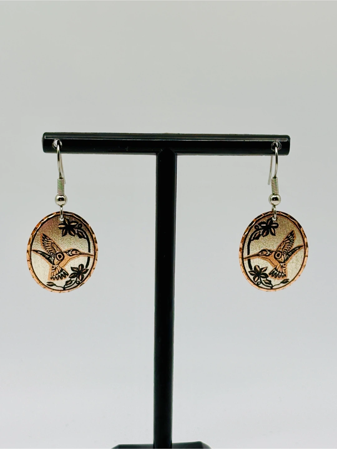 Hummingbird Oval Earrings - photo 5
