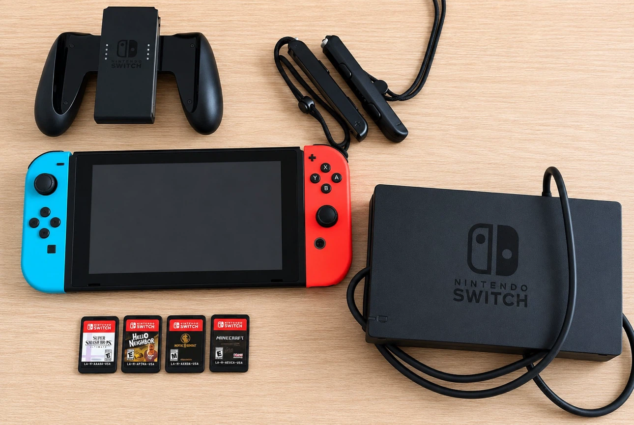 Nintendo Switch Console with Games