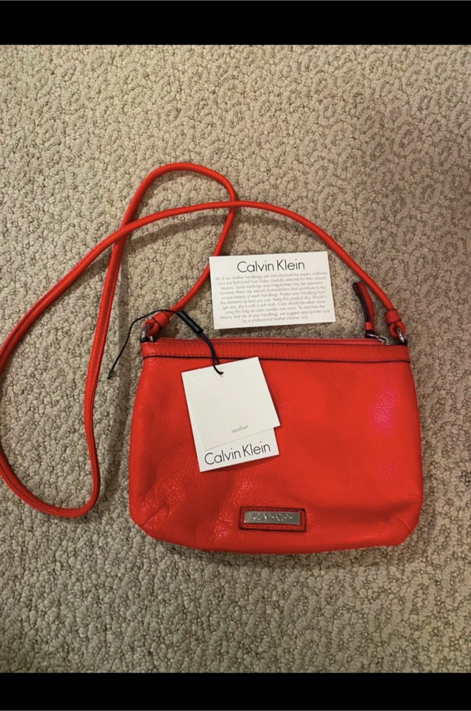 Calvin Klein leather crossbody purse NWT