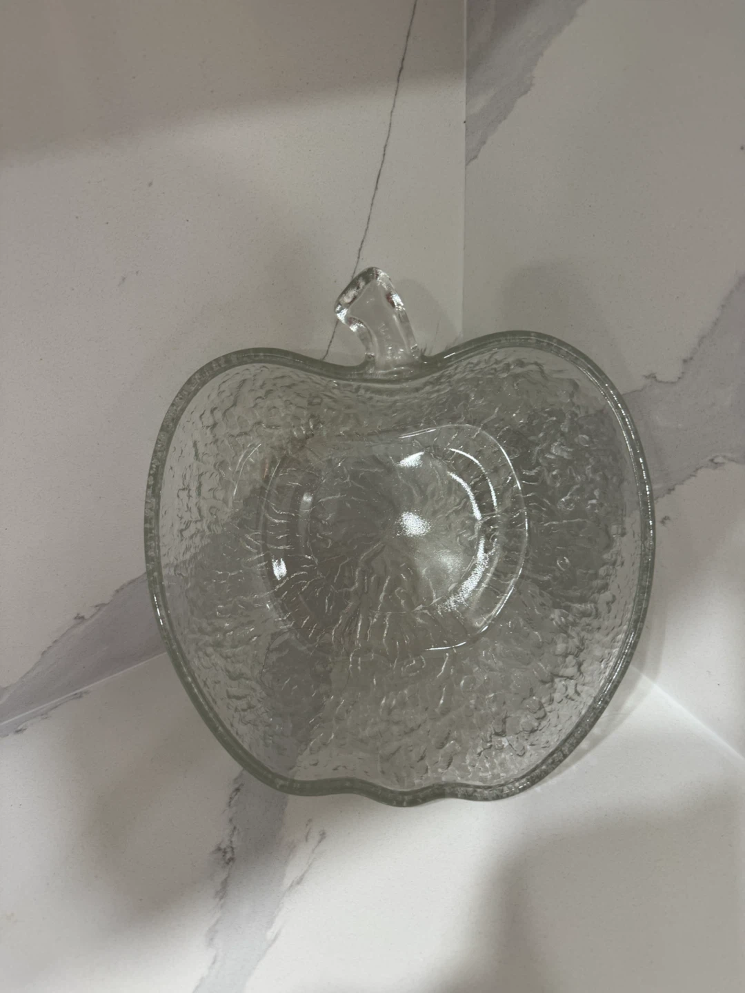 Glass Apple Shaped Serving Bowl and 5 Small Dishes Set - photo 2