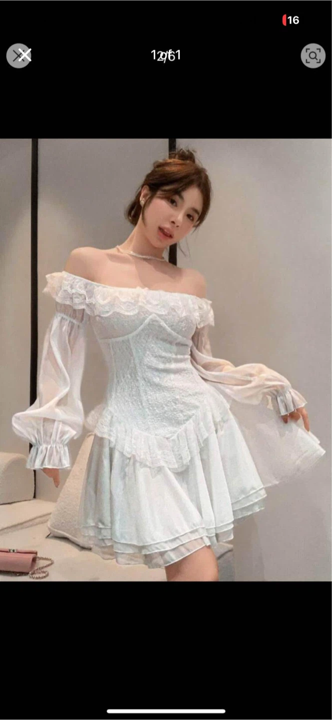 White Off-the-Shoulder Lace Dress