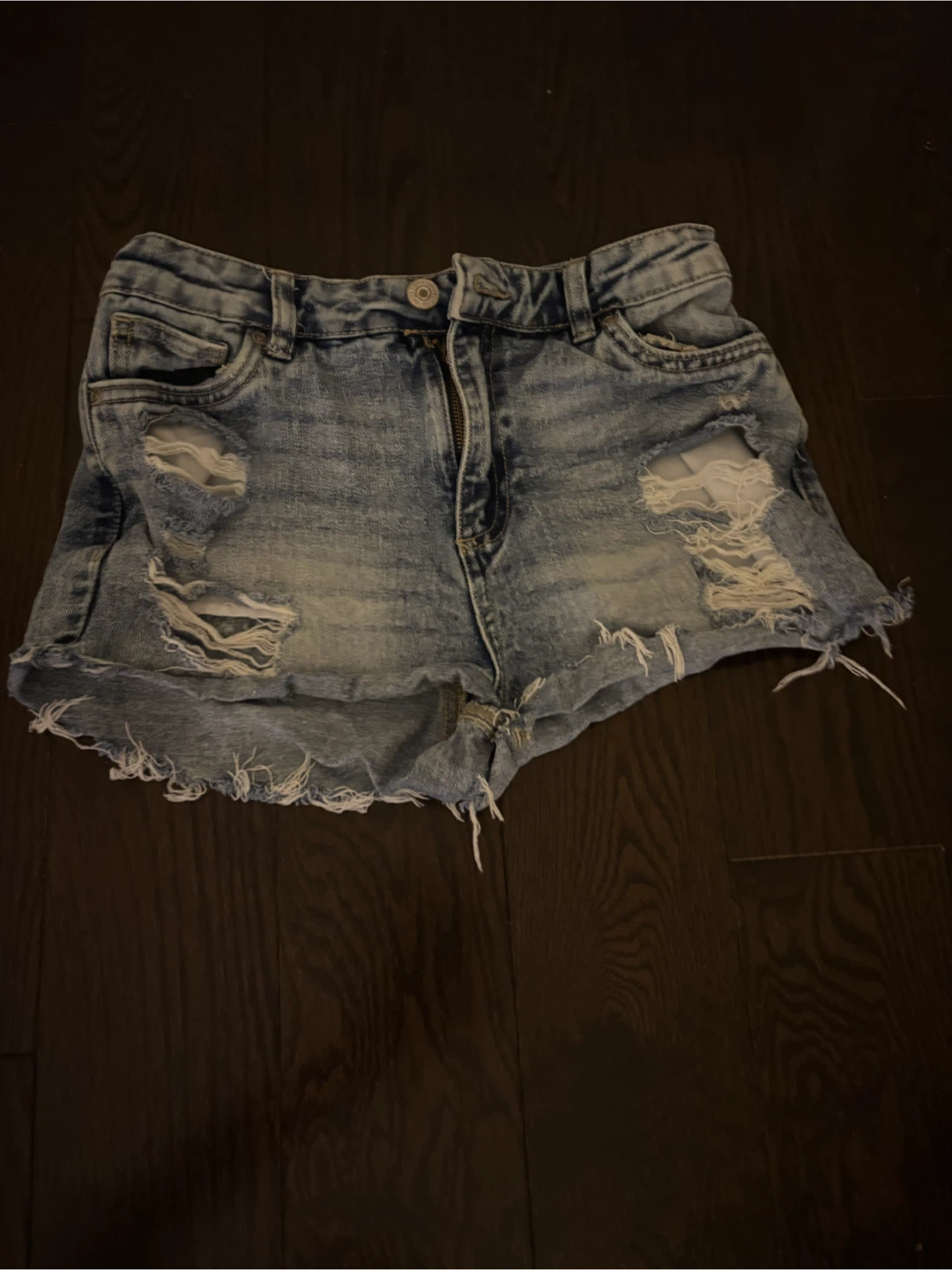 Denim Ripped Shorts