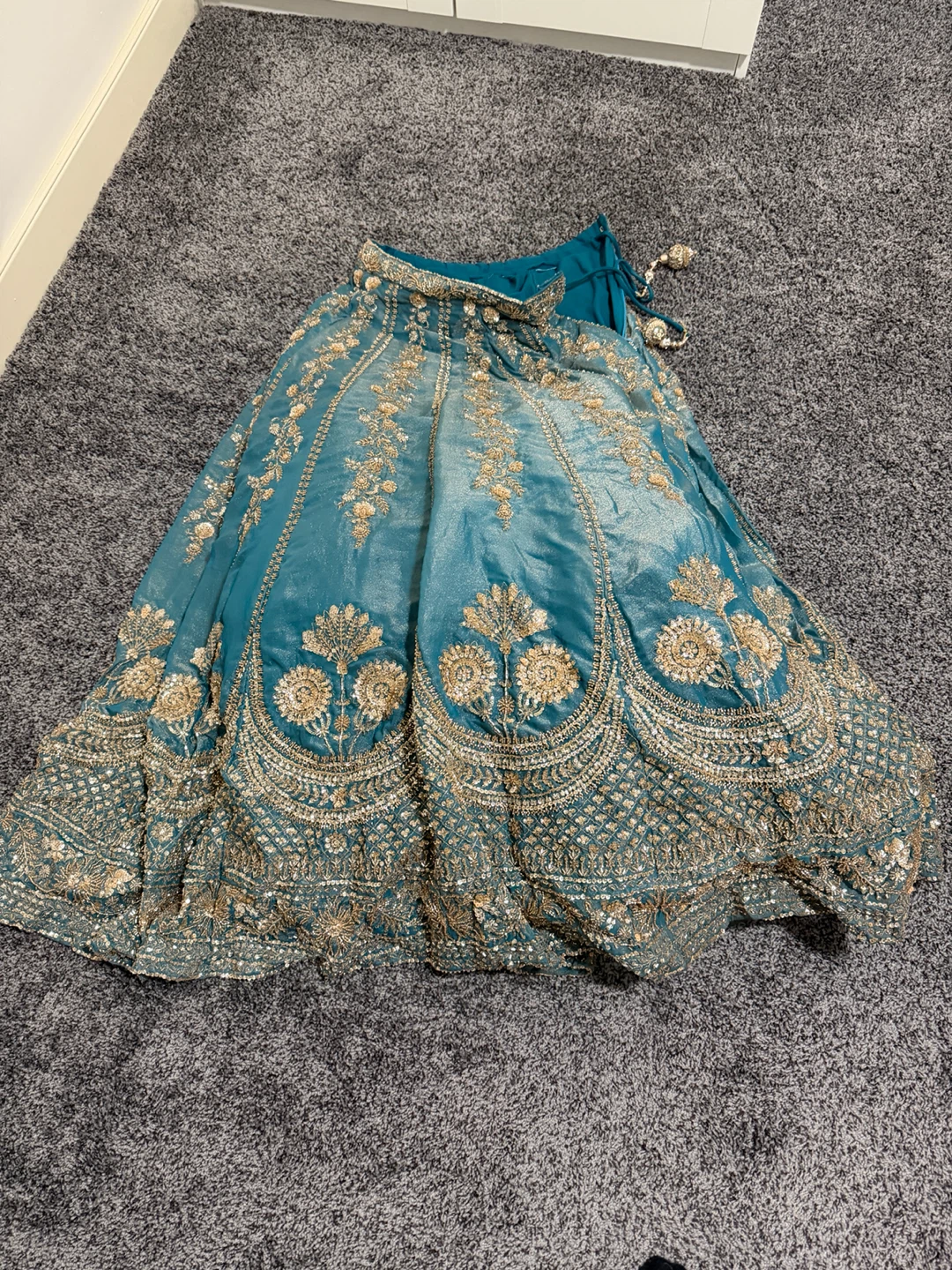 Sky Blue Embroidered Lehenga Choli - photo 3