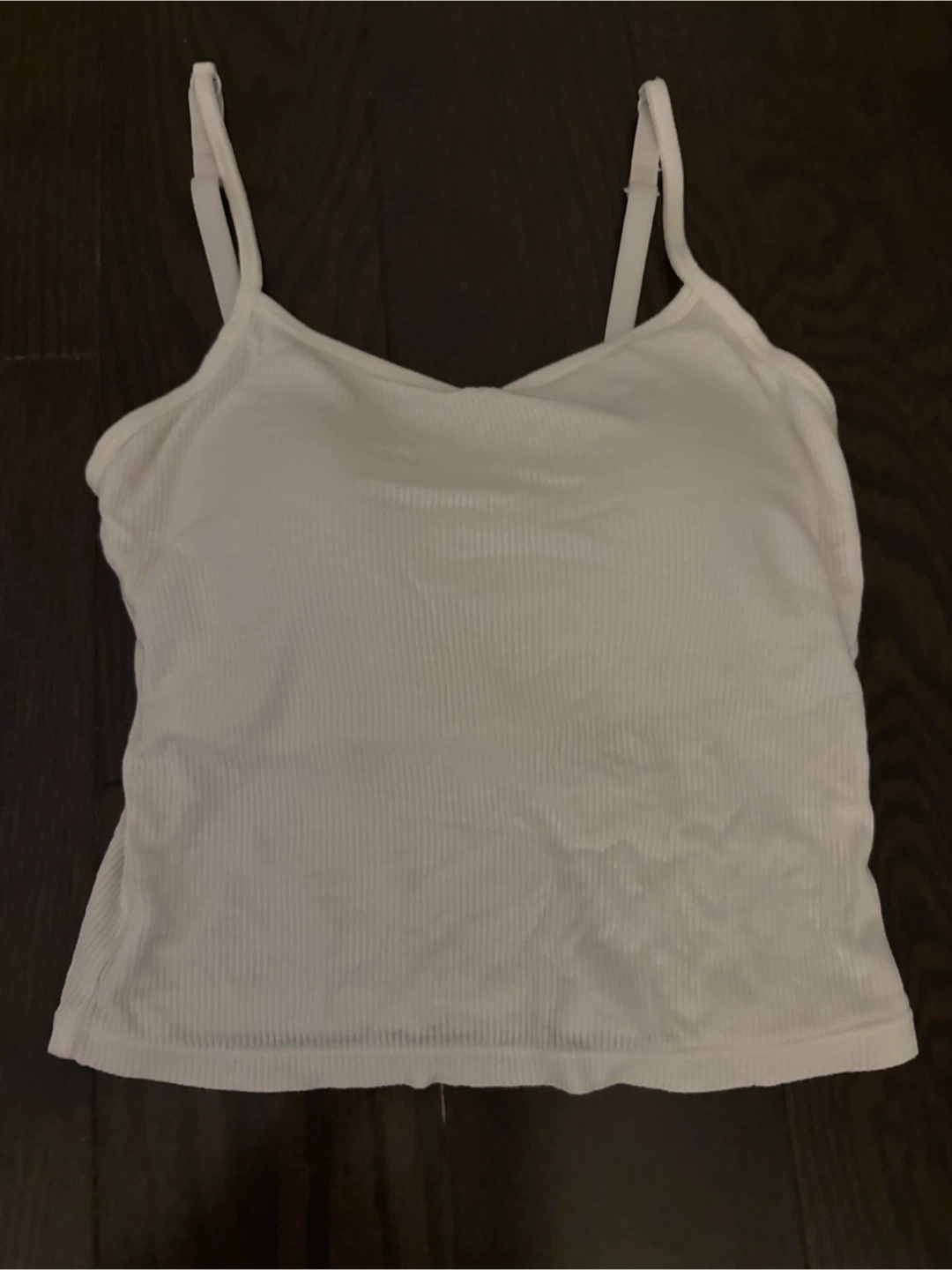 White Ribbed Camisole Tank Top