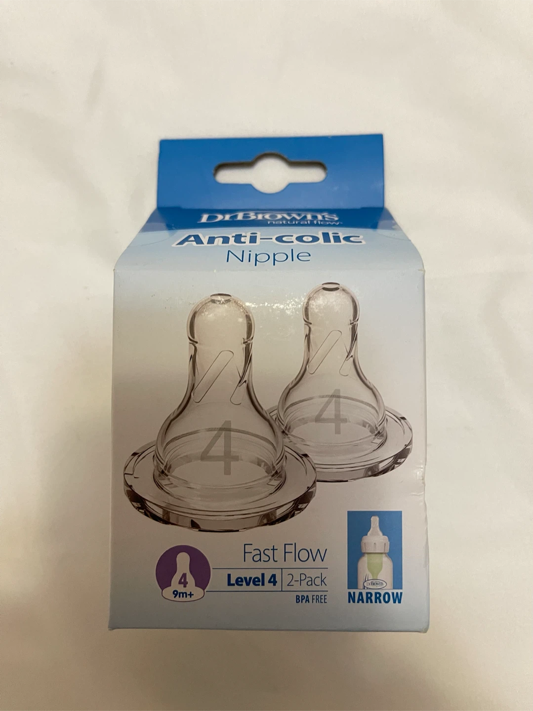 Dr. Brown's Level 4 Fast Flow Anti-Colic Nipples (2-Pack)