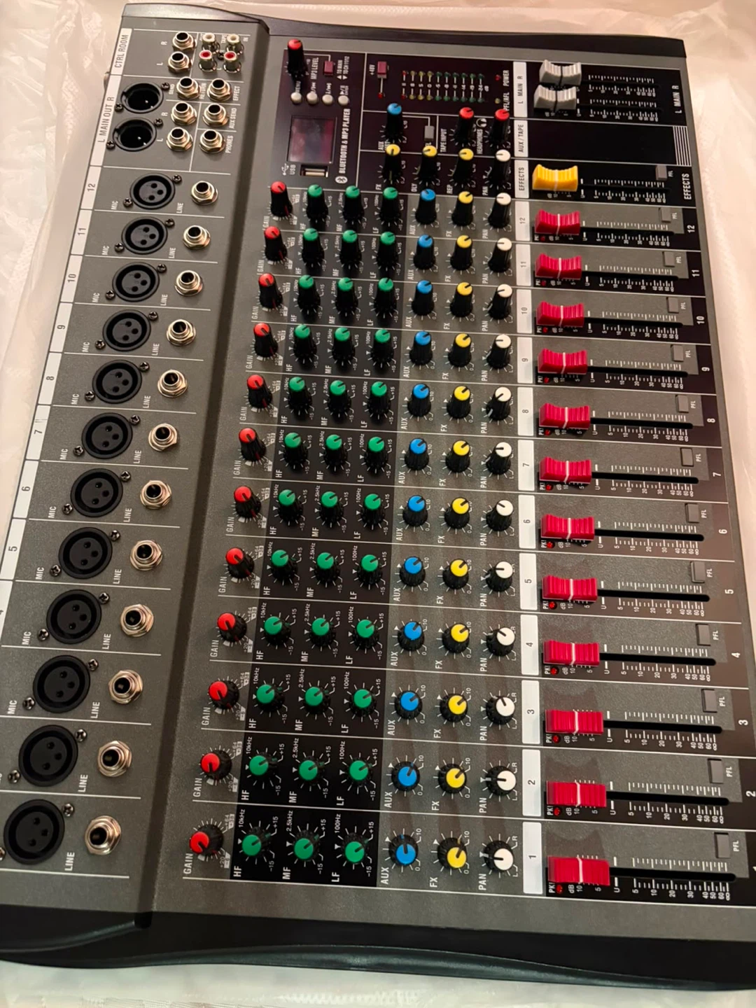 SHUAIGUO 12-Channel BT Sound Mixing Console