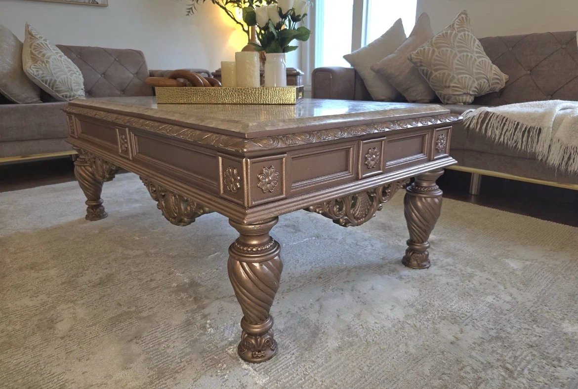 Coffee tables set marble top