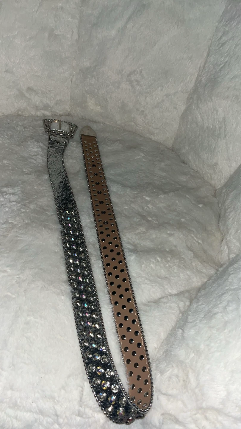 Sparkly Rhinestone Belt Buckle with Studs - photo 2