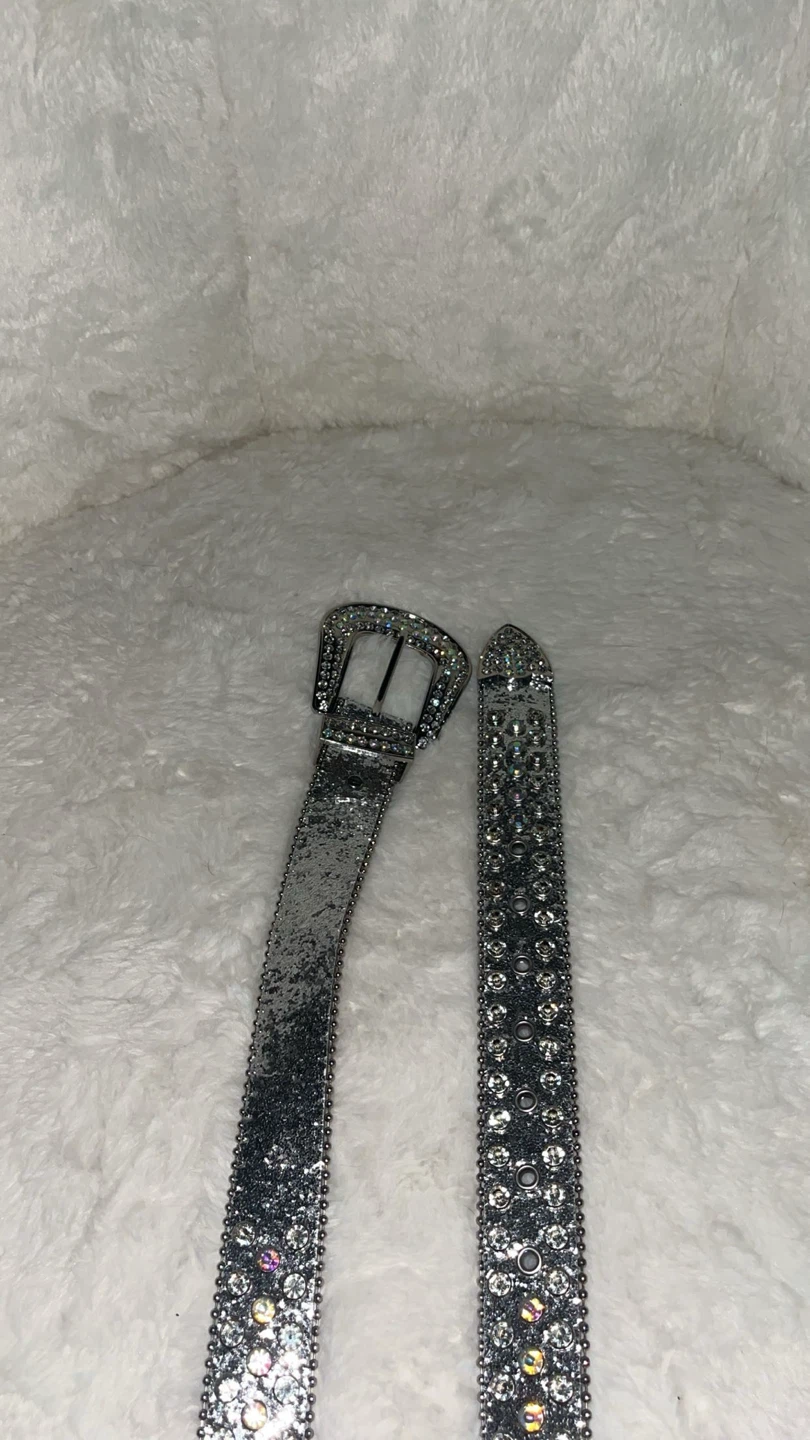 Sparkly Rhinestone Belt Buckle with Studs - photo 3
