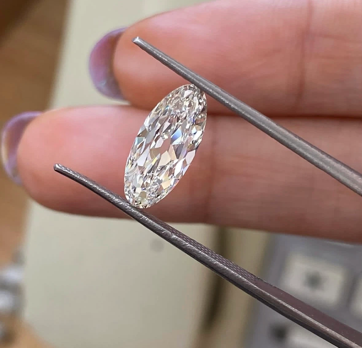 3 CT Moval Cut Diamond