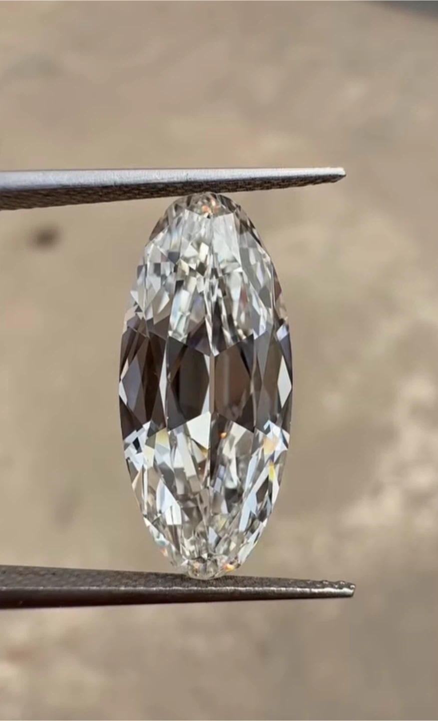 3 CT Moval Cut Diamond - photo 3
