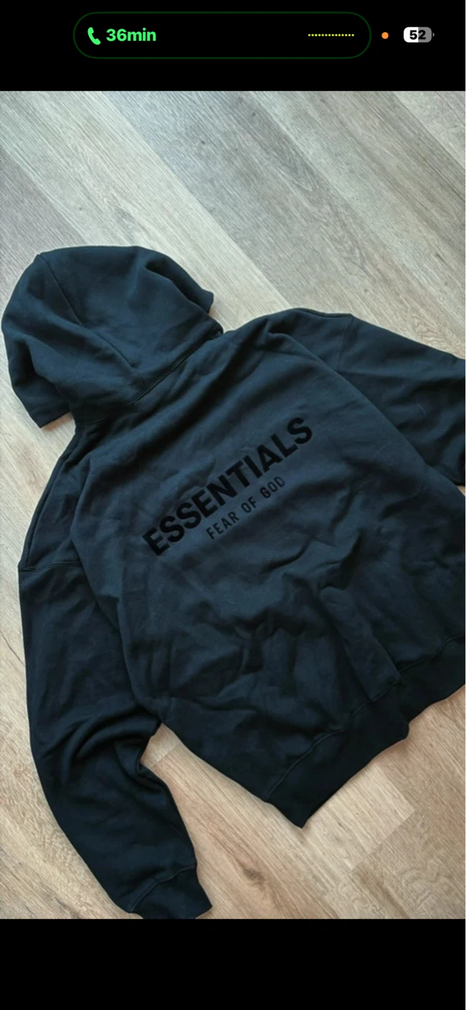 New Fear of God Essentials Black Hoodie - photo 3