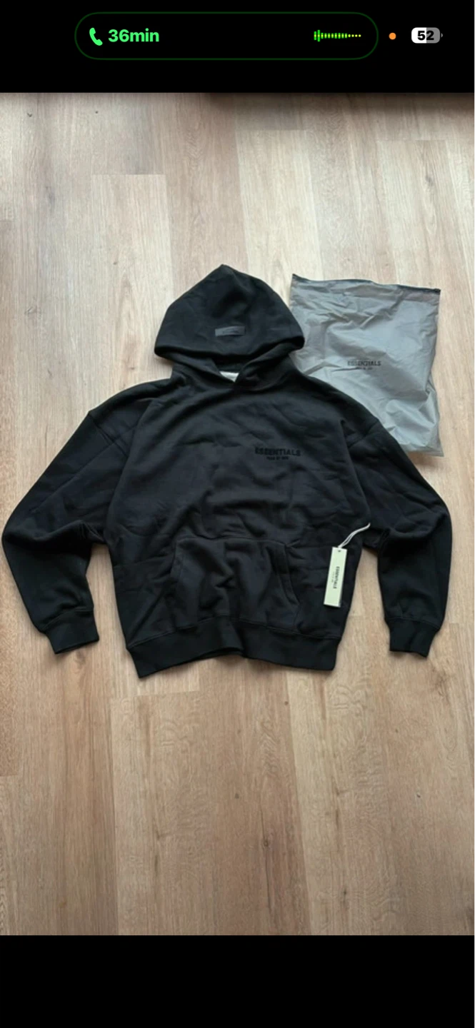 New Fear of God Essentials Black Hoodie